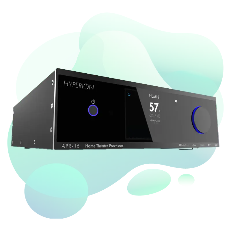 AudioControl Hyperion APR-16 front three-quarter view