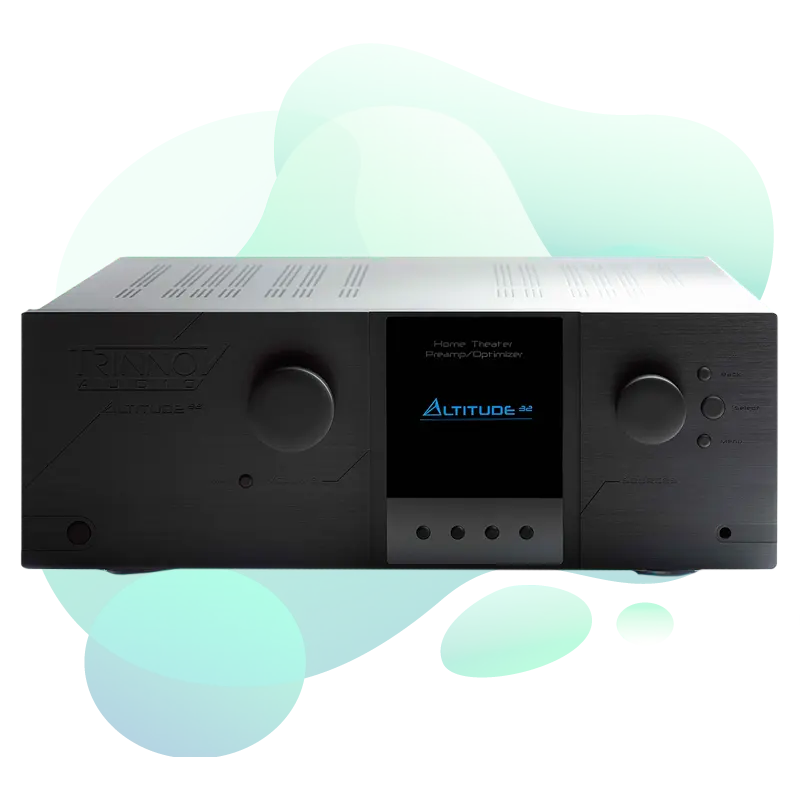 Trinnov Altitude32 front view in rack system