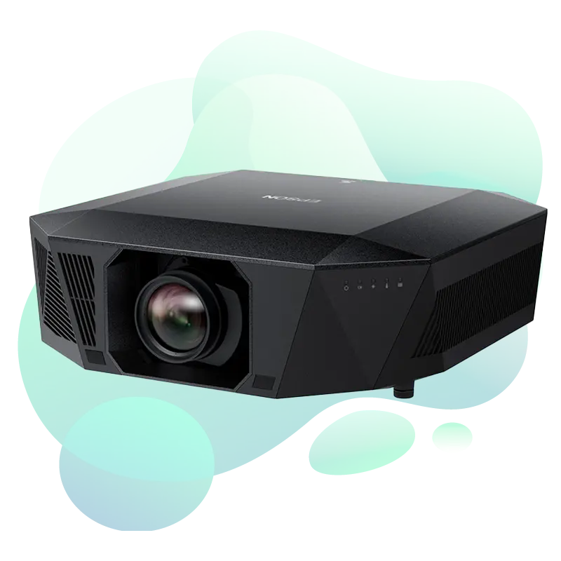 Epson EH-QL3000B premium 4K laser projector front three-quarter view